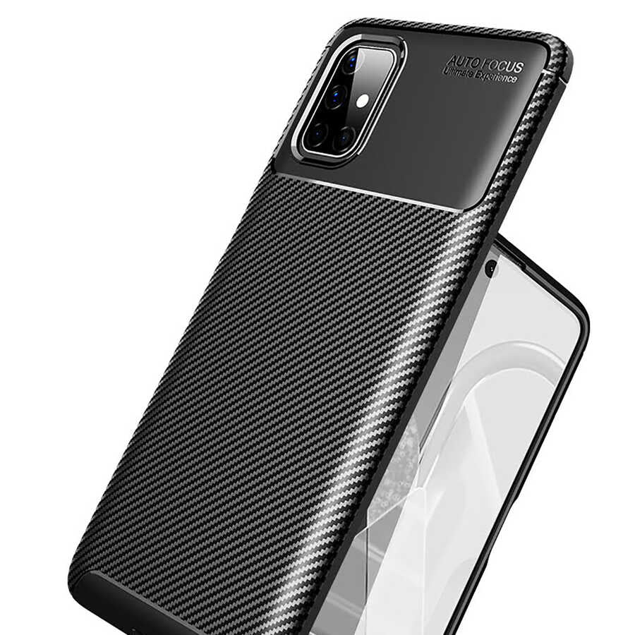 Galaxy M51 Kılıf Zore Negro Silikon Kapak Kahverengi