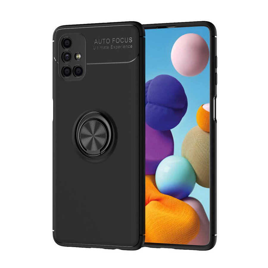 Galaxy M51 Kılıf Zore Ravel Silikon Kapak Siyah