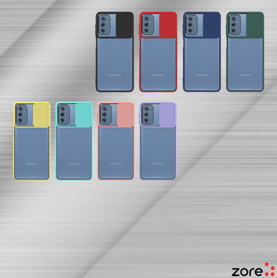 Galaxy M52 Kılıf Zore Lensi Kapak Lacivert