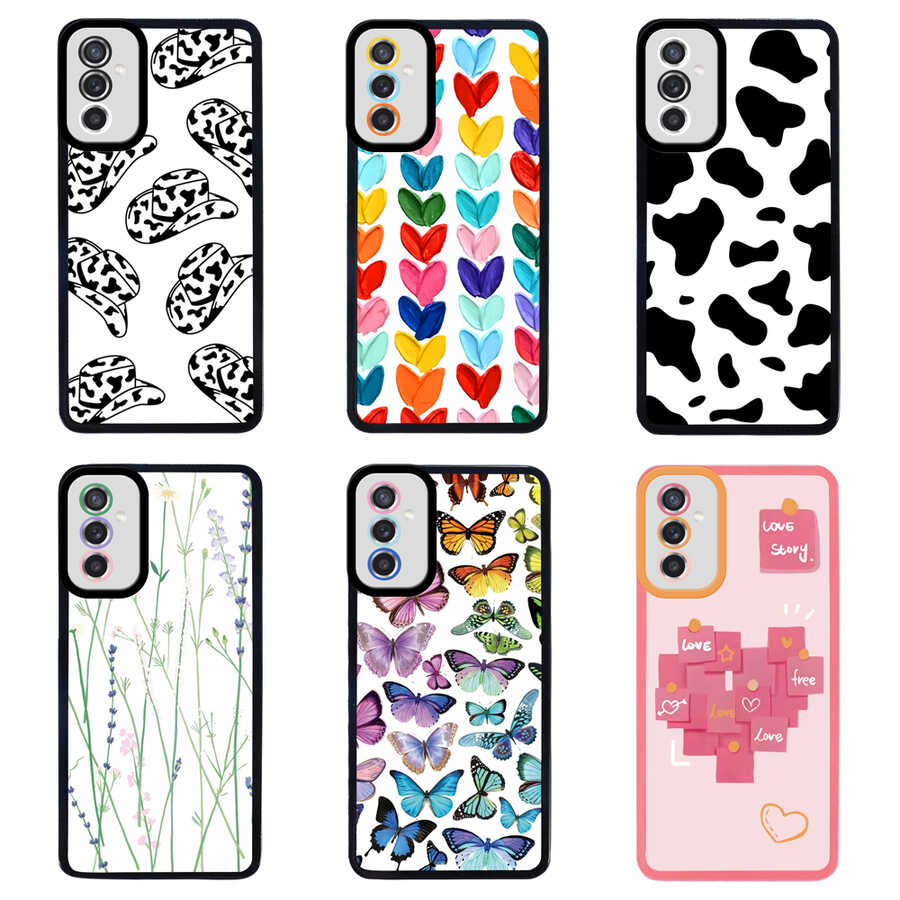 Galaxy M52 Kılıf Zore M-Fit Desenli Kapak Flower No4