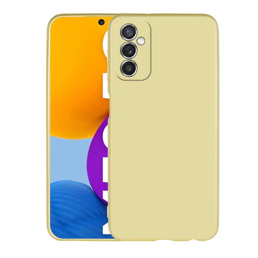Galaxy M52 Kılıf Zore Premier Silikon Kapak Gold