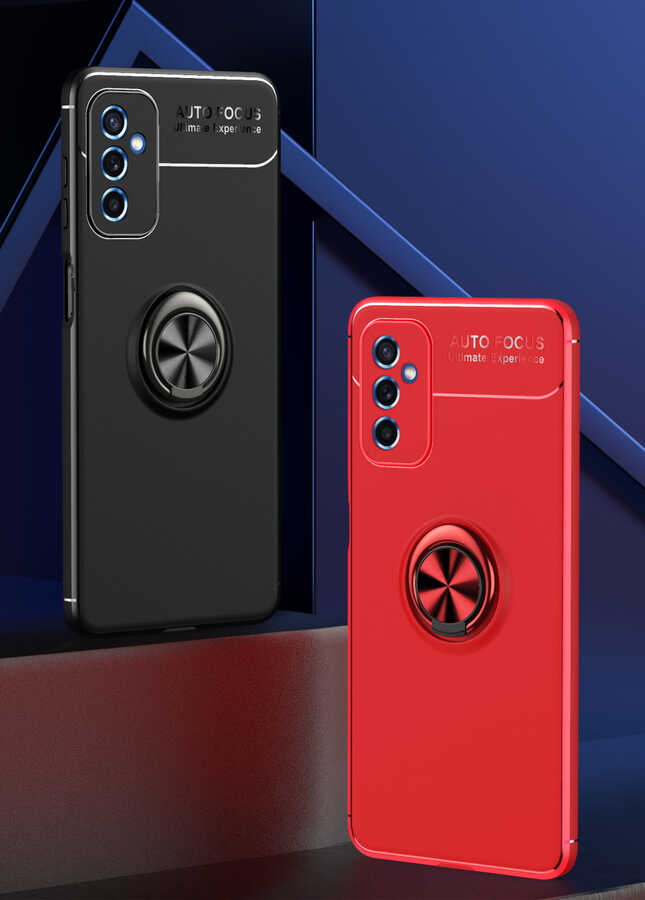 Galaxy M52 Kılıf Zore Ravel Silikon Kapak Kırmızı