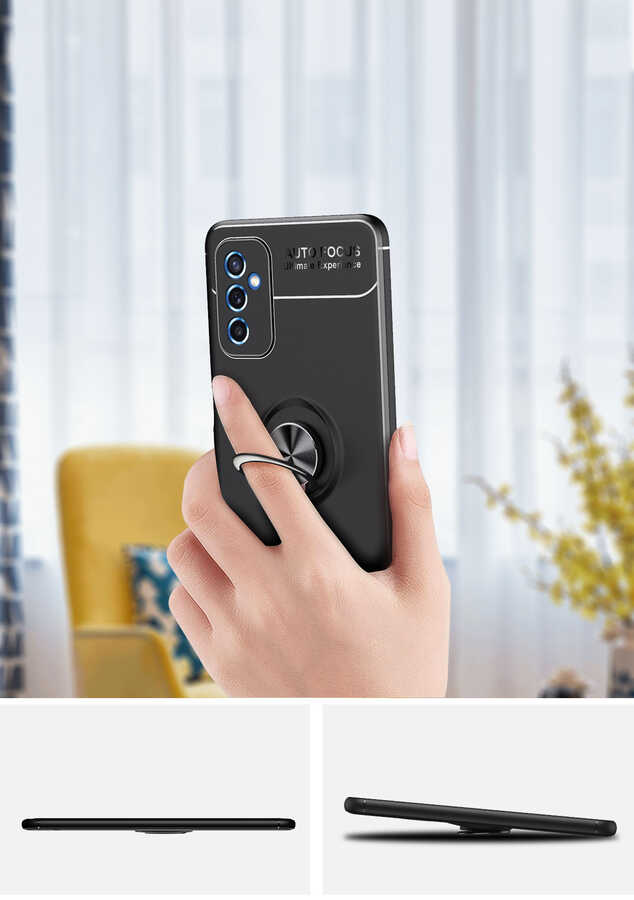 Galaxy M52 Kılıf Zore Ravel Silikon Kapak Mavi