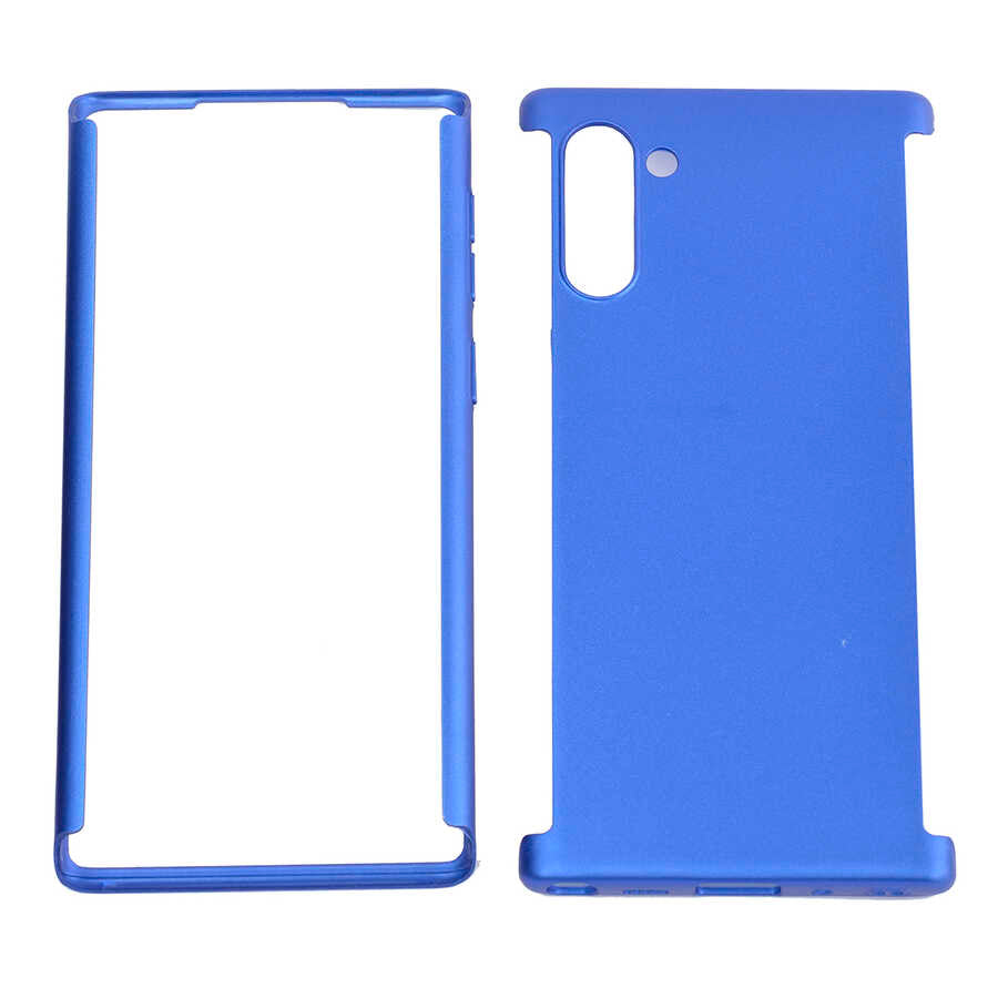 Galaxy Note 10 Kılıf Zore 360 3 Parçalı Rubber Kapak Gri