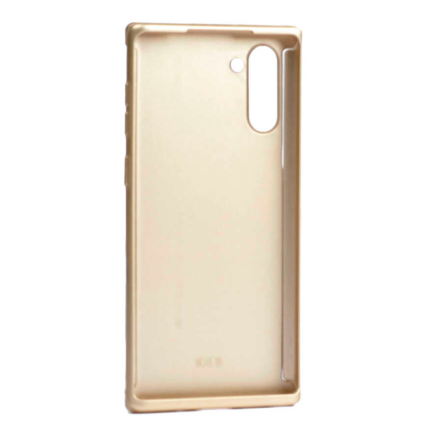 Galaxy Note 10 Kılıf Zore 360 3 Parçalı Rubber Kapak Gold