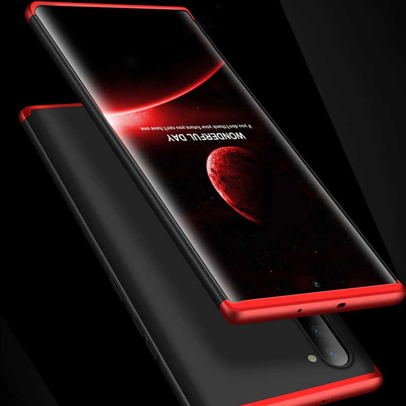 Galaxy Note 10 Kılıf Zore Ays Kapak Siyah-Kırmızı