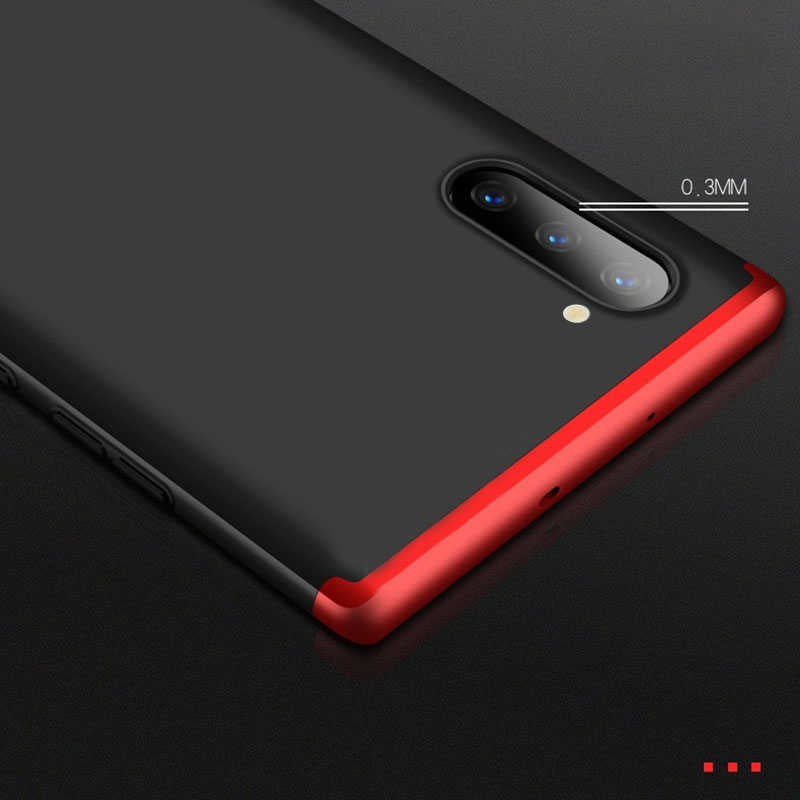 Galaxy Note 10 Kılıf Zore Ays Kapak Siyah-Kırmızı
