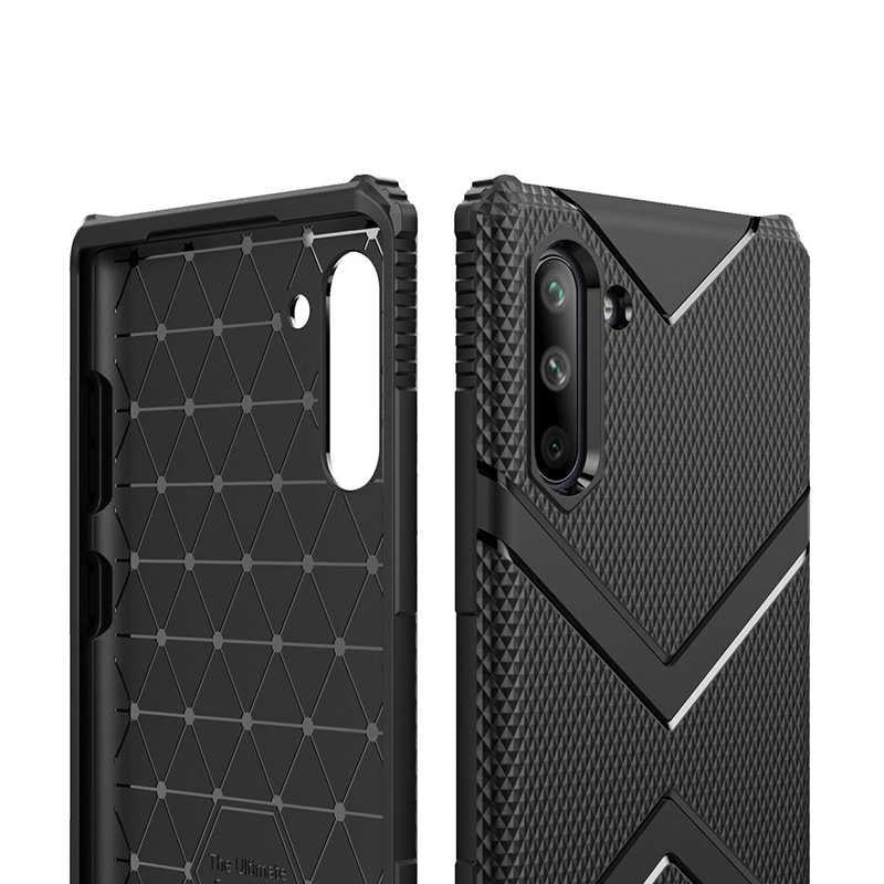 Galaxy Note 10 Kılıf Zore Hank Silikon Lacivert