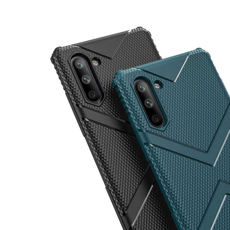 Galaxy Note 10 Kılıf Zore Hank Silikon Koyu Yeşil