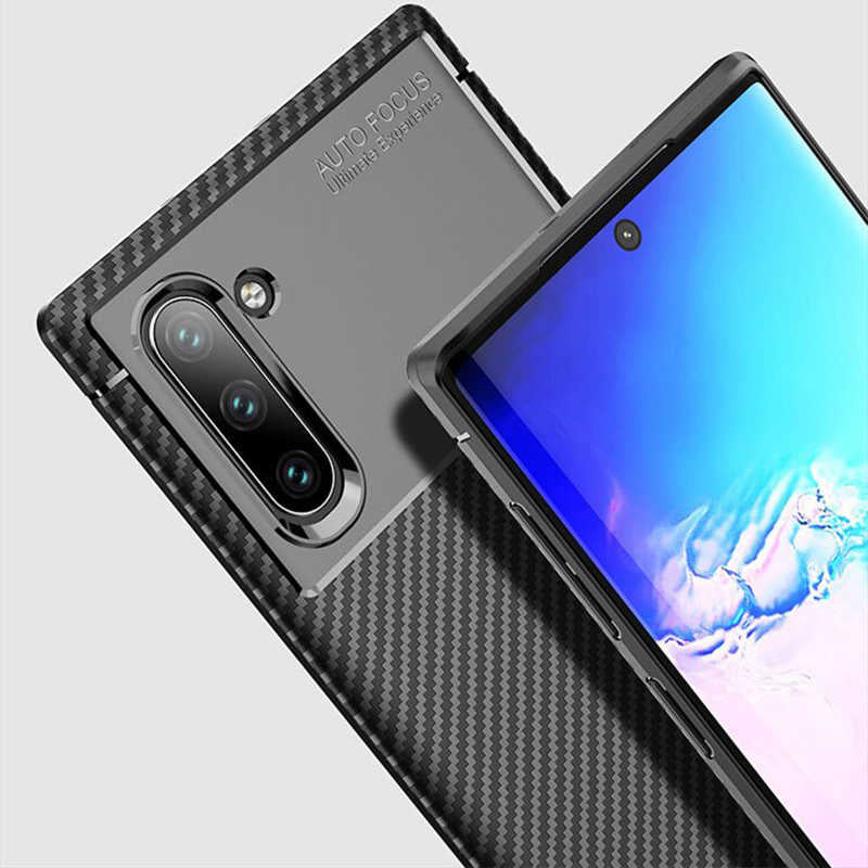 Galaxy Note 10 Kılıf Zore Negro Silikon Kapak Kahverengi