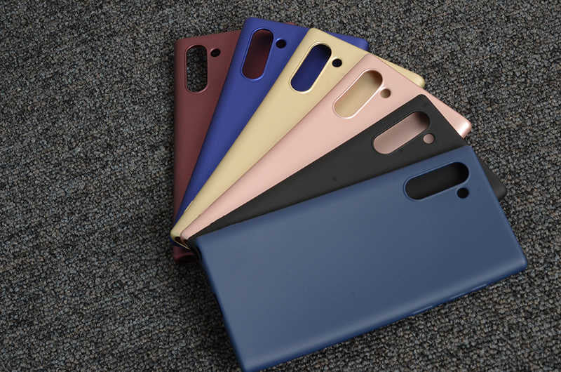 Galaxy Note 10 Kılıf Zore Premier Silikon Kapak Mürdüm
