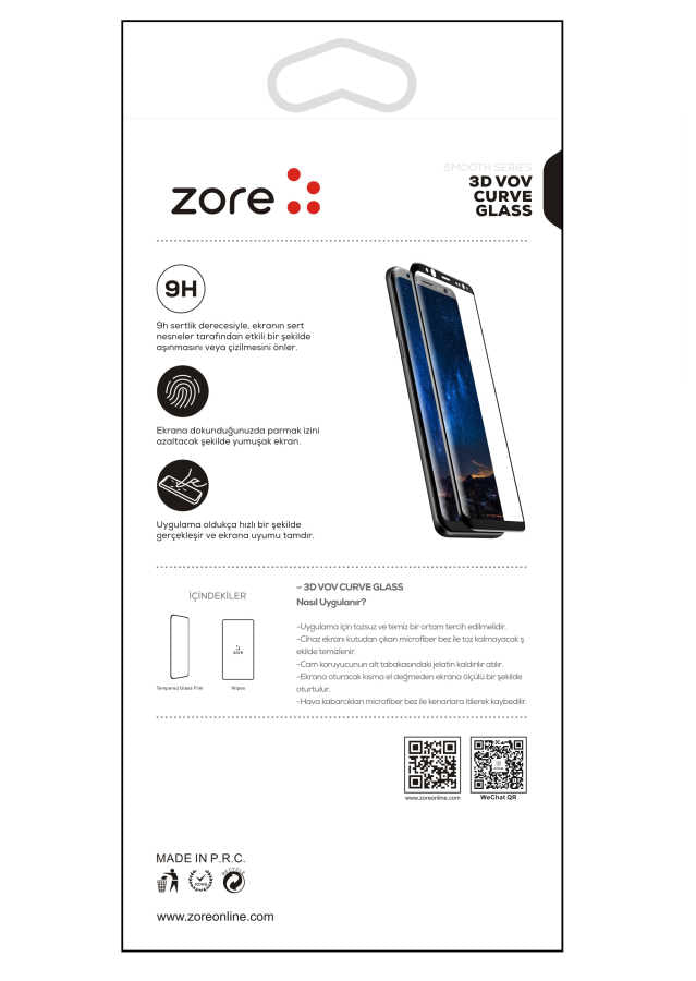 Galaxy Note 10 Plus Zore 3D Vov Curve Glass Ekran Koruyucu Siyah