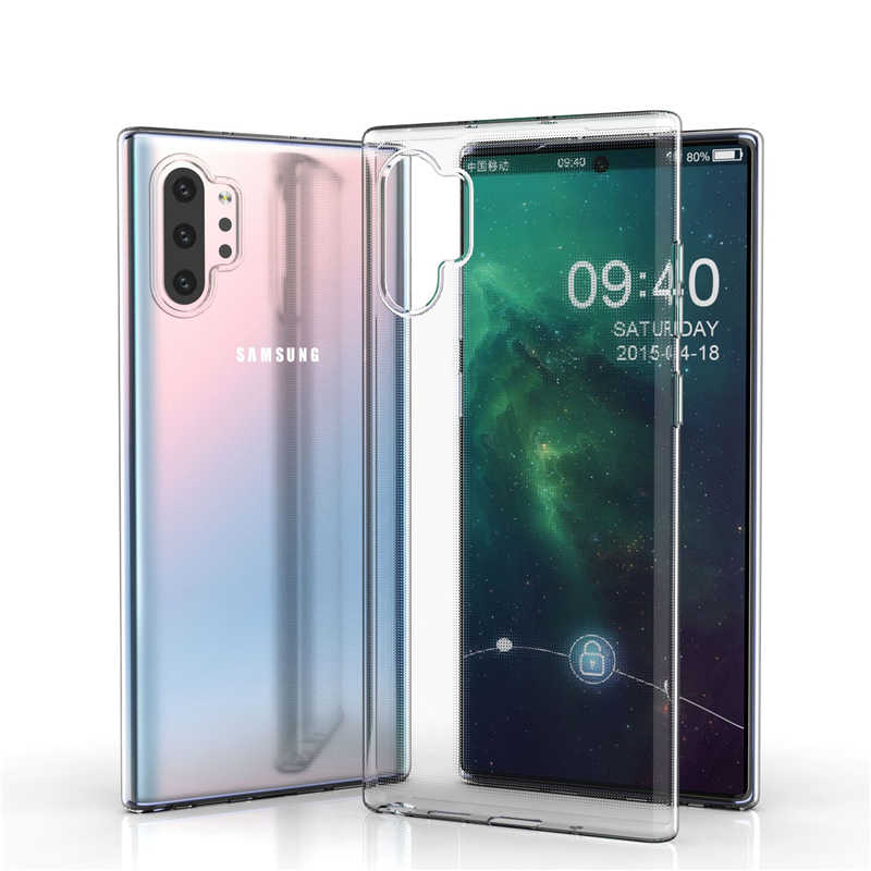 Galaxy Note 10 Plus Kılıf Zore Süper Silikon Kapak Renksiz