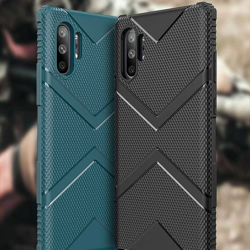 Galaxy Note 10 Plus Kılıf Zore Hank Silikon Lacivert