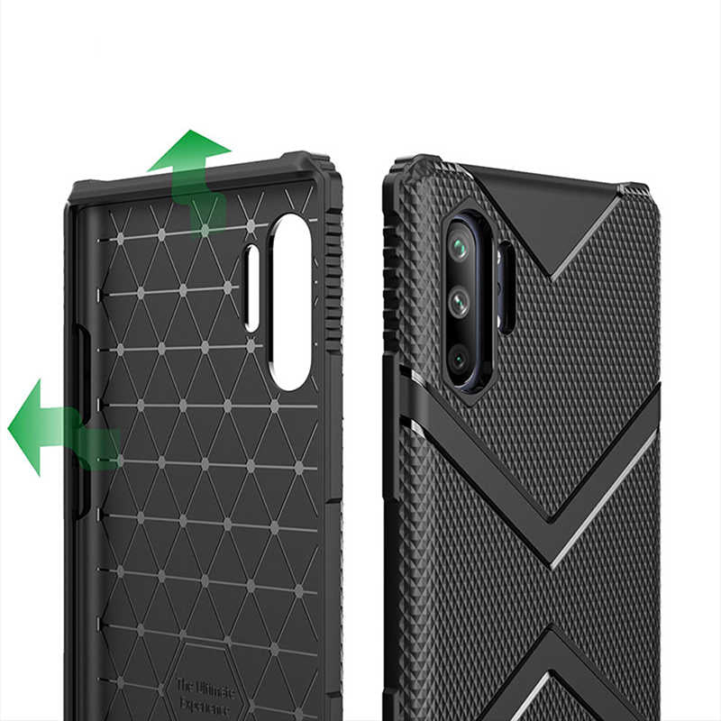 Galaxy Note 10 Plus Kılıf Zore Hank Silikon Siyah