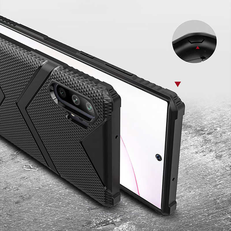 Galaxy Note 10 Plus Kılıf Zore Hank Silikon Siyah