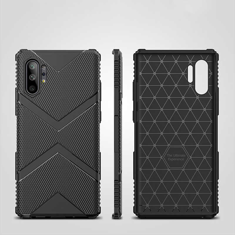 Galaxy Note 10 Plus Kılıf Zore Hank Silikon Siyah