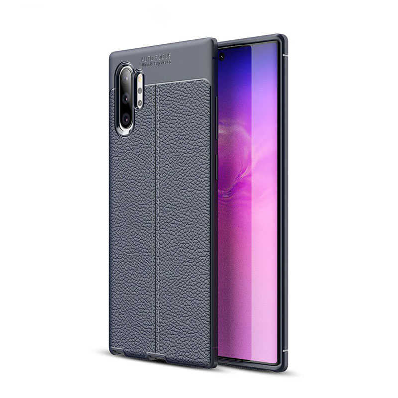 Galaxy Note 10 Plus Kılıf Zore Niss Silikon Kapak Lacivert