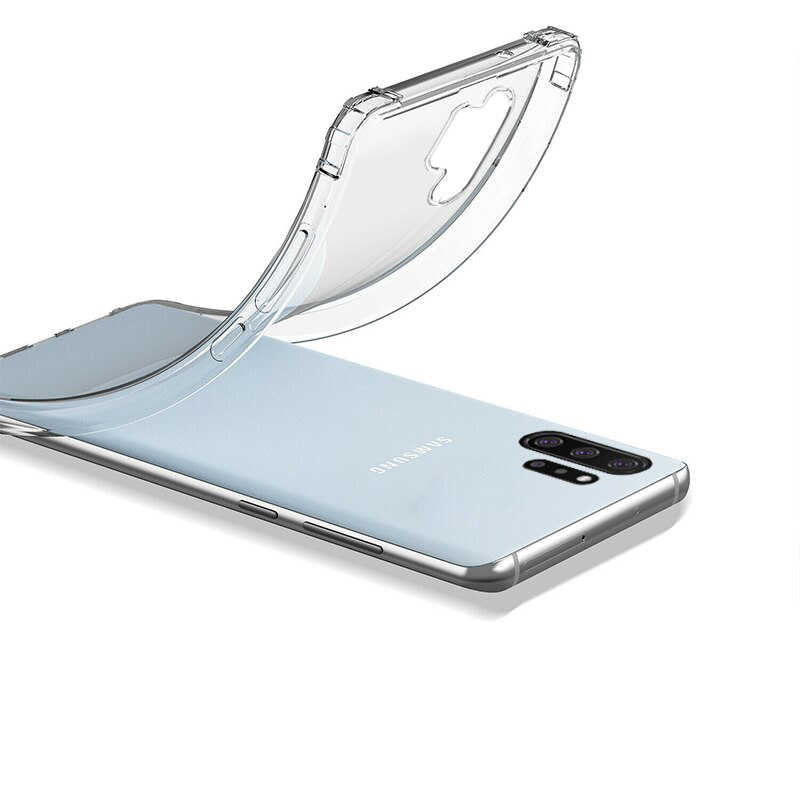 Galaxy Note 10 Plus Kılıf Zore Nitro Anti Shock Silikon Renksiz