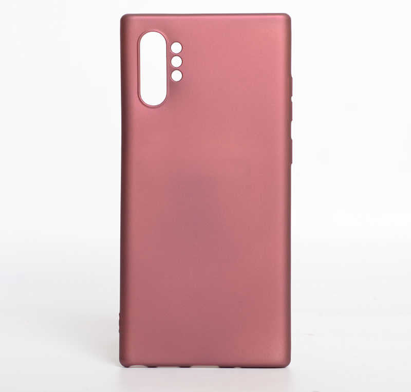 Galaxy Note 10 Plus Kılıf Zore Premier Silikon Kapak Mürdüm