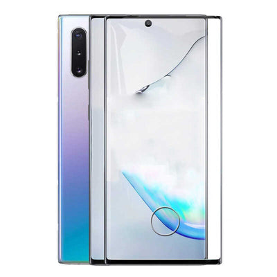 Galaxy Note 10 Zore Kavisli Full Yapışkanlı Cam Ekran Koruyucu Siyah