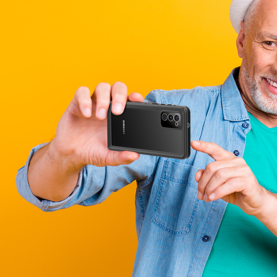 Galaxy Note 20 Kılıf 1-1 Su Geçirmez Kılıf Siyah