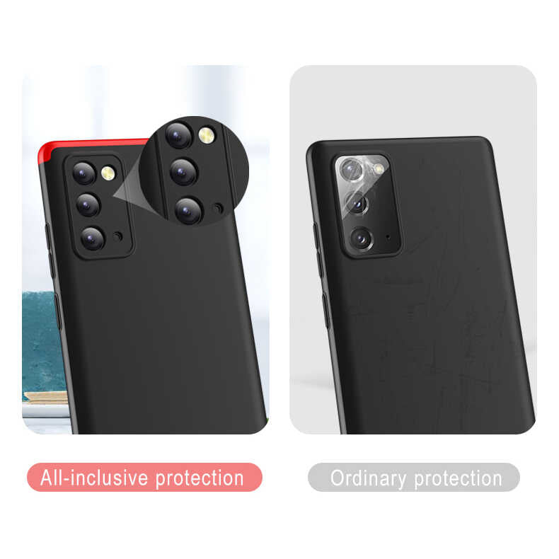 Galaxy Note 20 Kılıf Zore Ays Kapak Siyah-Kırmızı