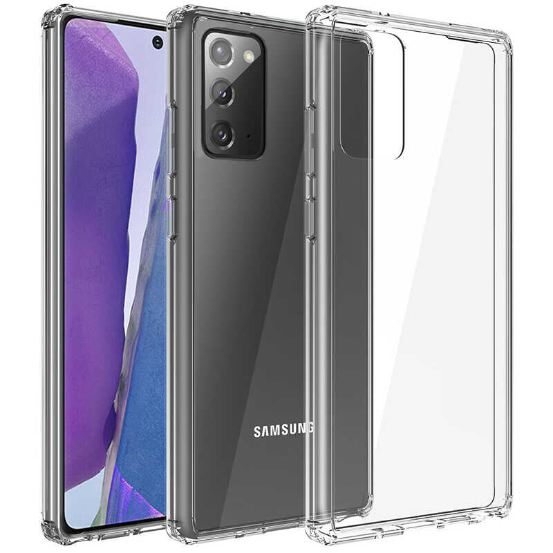Galaxy Note 20 Kılıf Zore Nitro Anti Shock Silikon Renksiz