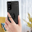Galaxy Note 20 Kılıf Zore Ravel Silikon Kapak Siyah-Rose Gold