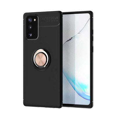 Galaxy Note 20 Kılıf Zore Ravel Silikon Kapak Siyah-Rose Gold