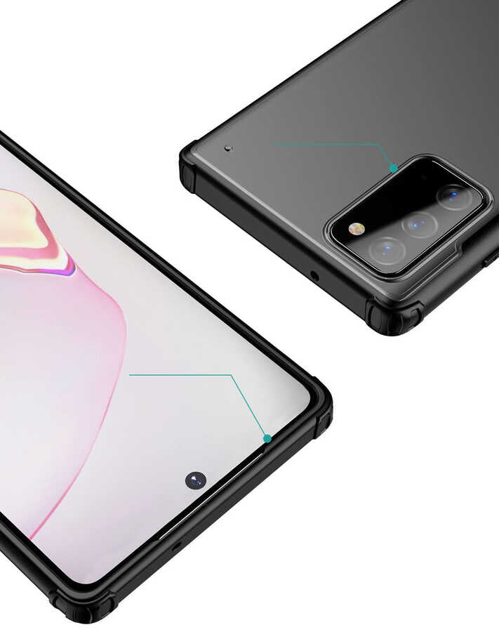 Galaxy Note 20 Kılıf Zore Volks Kapak Siyah