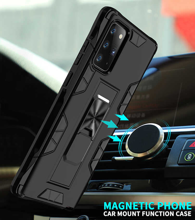 Galaxy Note 20 Kılıf Zore Volve Kapak Siyah