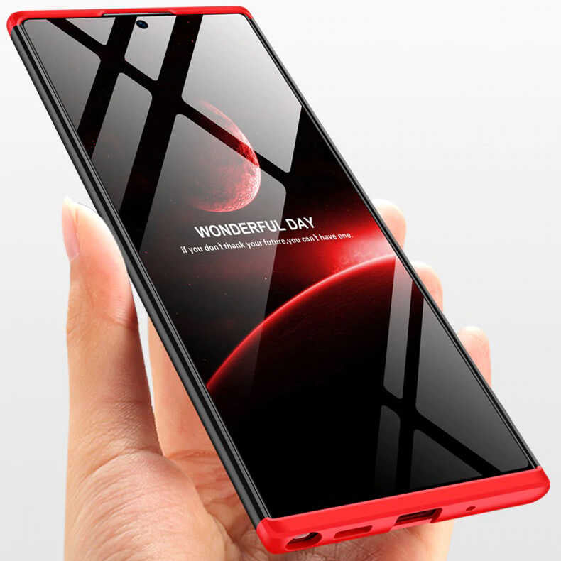 Galaxy Note 20 Ultra Kılıf Zore Ays Kapak Siyah-Kırmızı