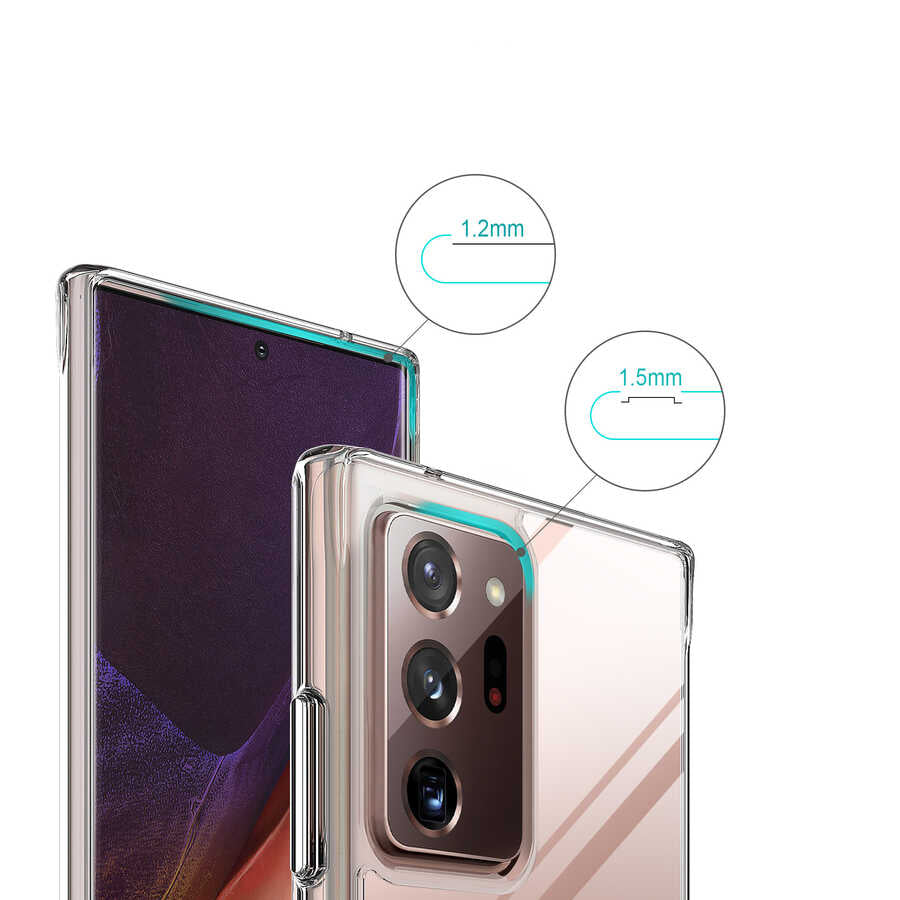 Galaxy Note 20 Ultra Kılıf Zore Gard Silikon Renksiz