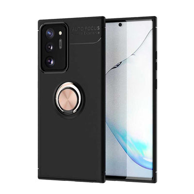 Galaxy Note 20 Ultra Kılıf Zore Ravel Silikon Kapak Siyah-Rose Gold