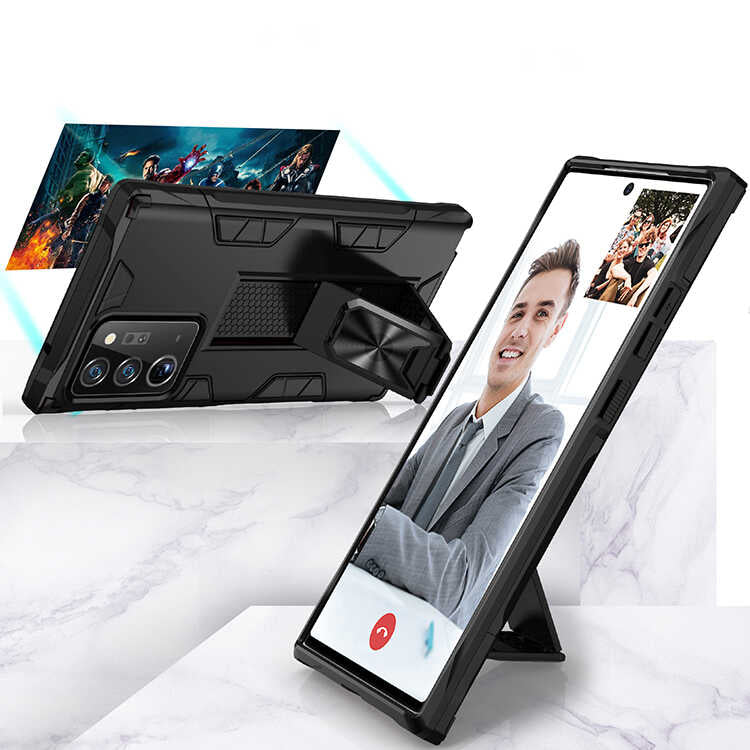 Galaxy Note 20 Ultra Kılıf Zore Volve Kapak Kırmızı