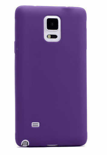 Galaxy Note 4 Kılıf Zore Premier Silikon Kapak Mor