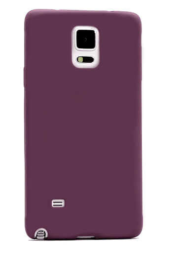 Galaxy Note 4 Kılıf Zore Premier Silikon Kapak Mürdüm