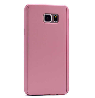Galaxy Note 5 Kılıf Zore 360 3 Parçalı Rubber Kapak Rose Gold