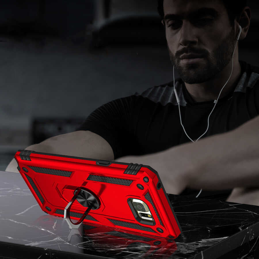 Galaxy Note 5 Kılıf Zore Vega Kapak Mavi