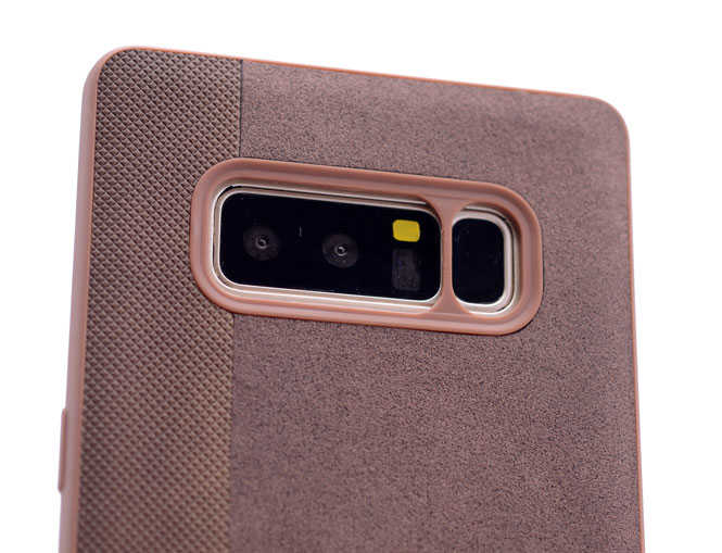 Galaxy Note 8 Kılıf Zore City Silikon Kahverengi