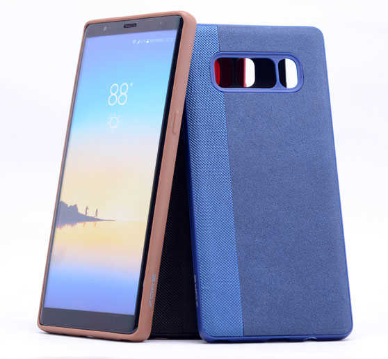Galaxy Note 8 Kılıf Zore City Silikon Kahverengi