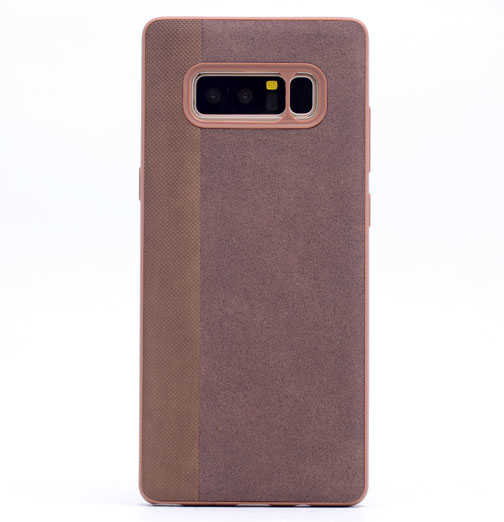 Galaxy Note 8 Kılıf Zore City Silikon Kahverengi