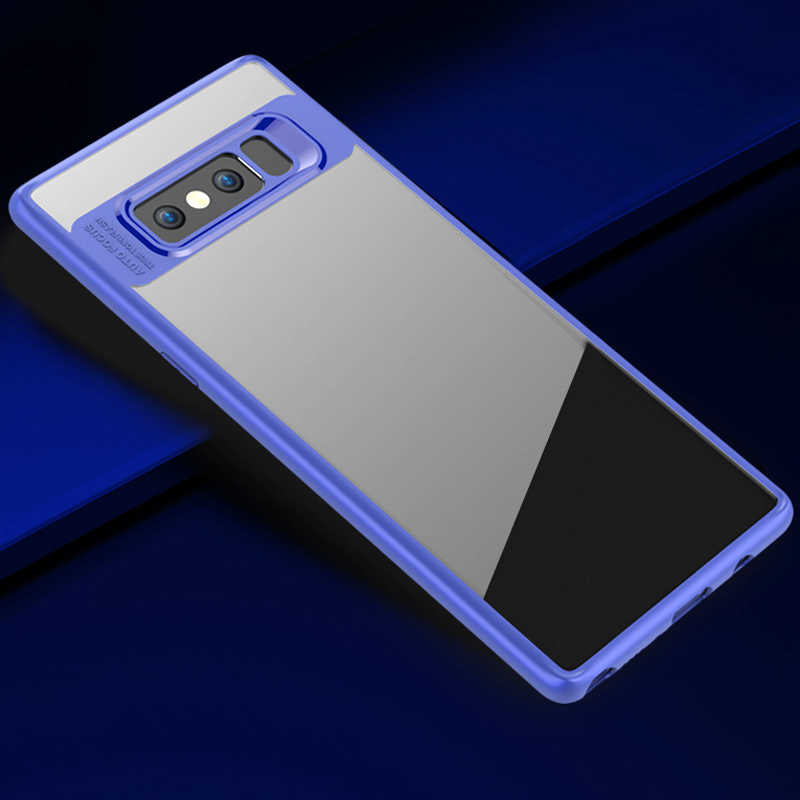 Galaxy Note 8 Kılıf Zore Buttom Kapak Mavi