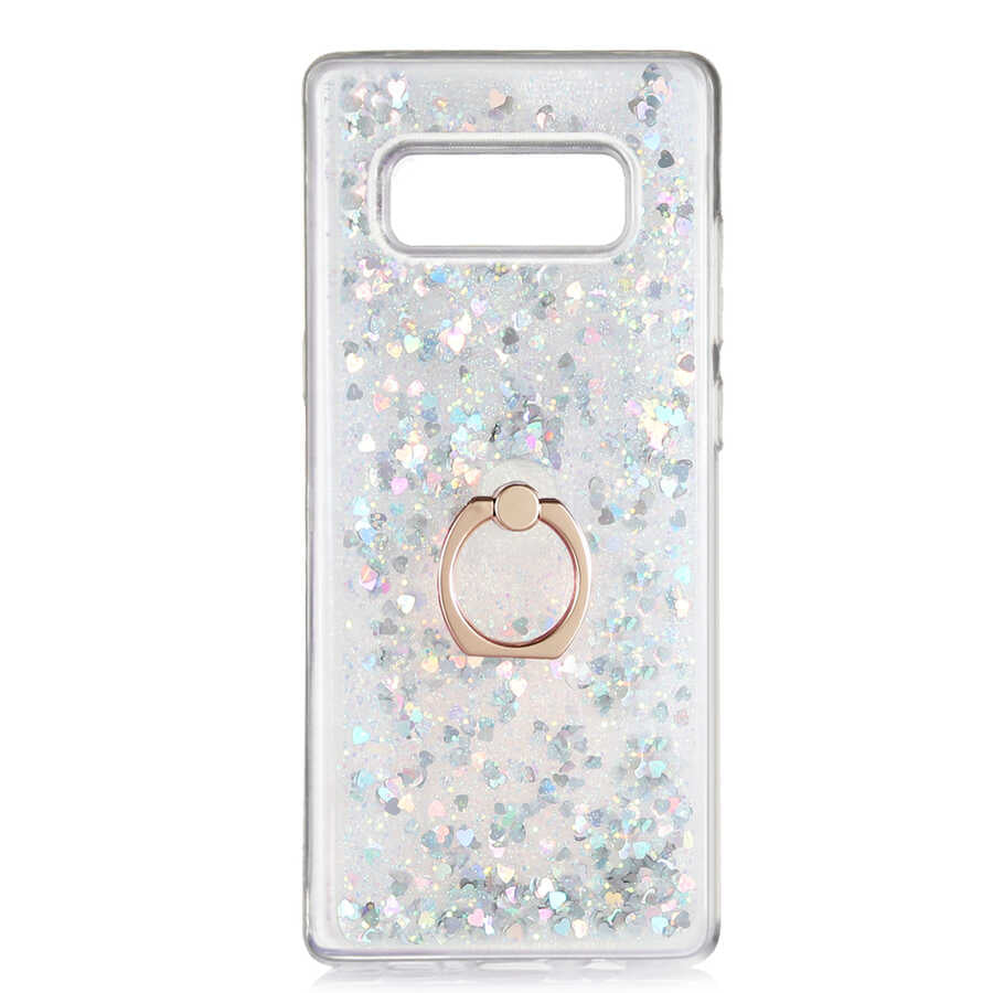 Galaxy Note 8 Kılıf Zore Milce Kapak Gümüş