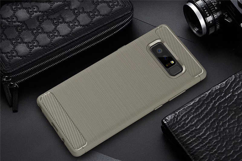 Galaxy Note 8 Kılıf Zore Room Silikon Kapak Gri