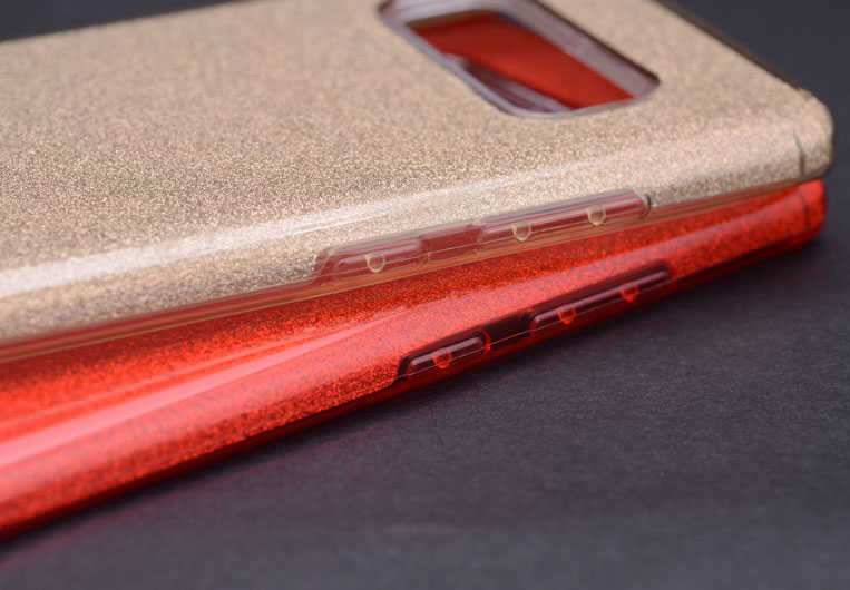 Galaxy Note 8 Kılıf Zore Shining Silikon Gümüş