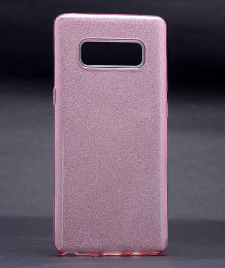 Galaxy Note 8 Kılıf Zore Shining Silikon Rose Gold