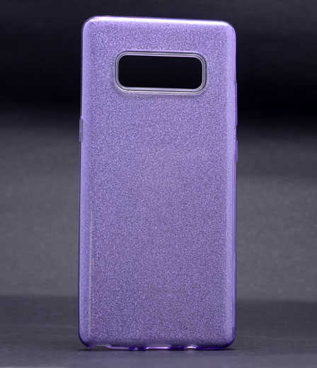 Galaxy Note 8 Kılıf Zore Shining Silikon Mor