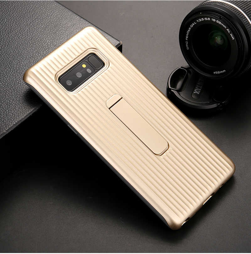 Galaxy Note 8 Kılıf Zore Wave Standlı Mıknatıslı Kapak Mürdüm